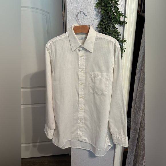 Christian Dior | Vintage White Button Up | Size 15 1/2 32-33 - Picture 8 of 10